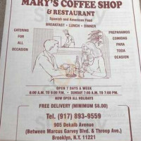 Marys Coffee Shop food