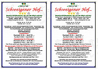 Schweigener Hof menu