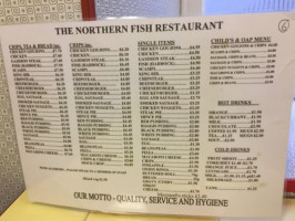 Northern Fish menu