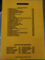 Rafa's menu