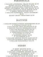 The Salmonberry menu