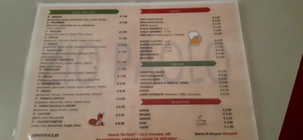 Pizzeria Zio Paolo menu