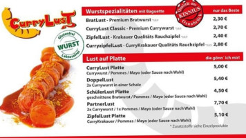 CurryLust menu