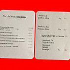 Croix Blanche menu