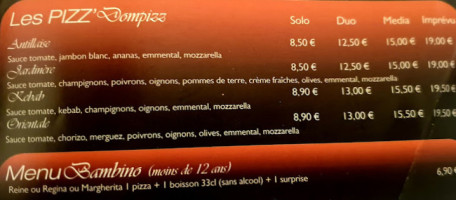 Dom Pizz menu