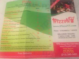 I Pizza Ny menu