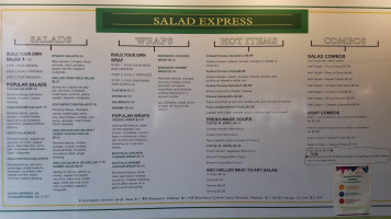 Salad Express menu