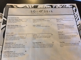 Soi 30th menu