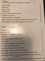 Shiroi Sushi menu