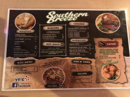 Southern Breeze menu