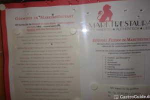 Marktrestaurant menu
