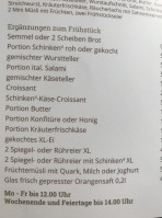 Konditorei Cafe Widmann menu