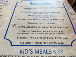 Sea Island Shrimp House menu