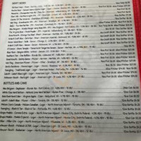 Dirty Buffalo menu