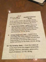 Firehouse Wine Shop menu