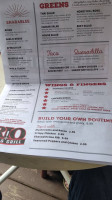 Rio Tap Grill menu