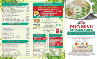 Pho Minh Strathmore menu