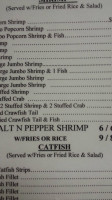 Will T's Seafood menu