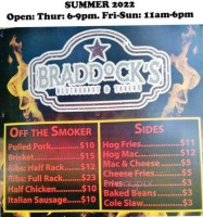 Braddock Inn menu
