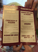 Wings And Things menu