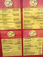 Ck's Canteen menu