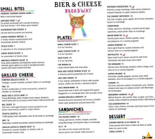Astoria Bier And Cheese menu
