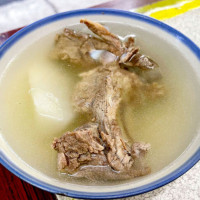 Cabbage Rice And Pork Rib Soup food