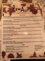 Raw Aura Organic Cuisine menu