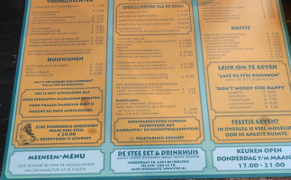 Eet- En Drinkhuis De Stee menu