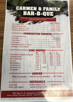 Carmen Family B-q menu