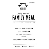 Acreage By Stem Ciders menu