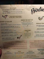 Birdie G's menu