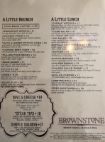 Brownstone menu