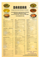 Darbar Restaurant menu