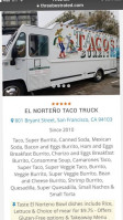 El Norteno Taco Truck outside