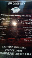 Ginger Thai Cuisine inside