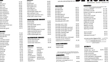 Eetcafe Cafetaria De Hoek Gorssel menu
