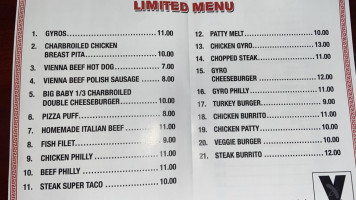 Mr Greek Gyros menu