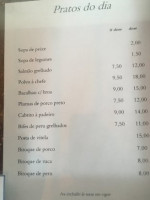 O Vieira menu