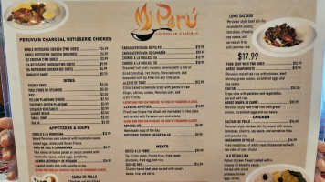 Mi Peru Peruvian Cuisine menu