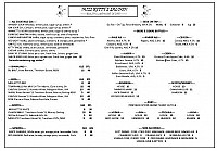 Miss Kitty's Saloon menu