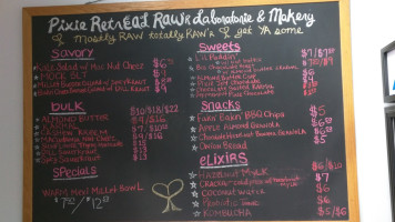 Pixie Retreat menu