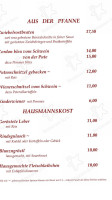 Gasthof Weissl menu