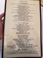 Pearls Place Restaurant menu