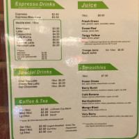 The Brown Cup menu