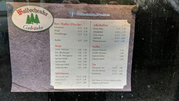 Waldschenke Zu Den 3 Föhren menu