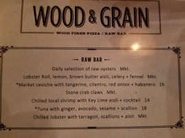 Wood Grain Wood-fired Pizza menu