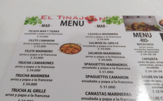 El Tinajon menu