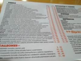Pizzerica menu