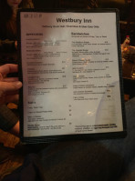 The Westbury Inn menu